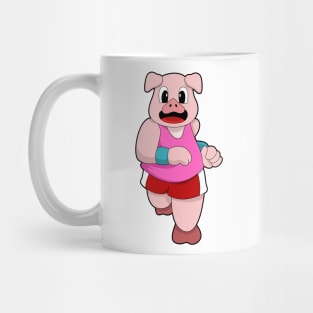 Pig at Running Mug